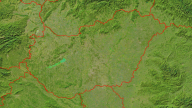Hungary Satellite + Borders 1280x720